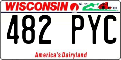WI license plate 482PYC