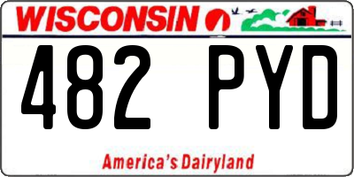 WI license plate 482PYD