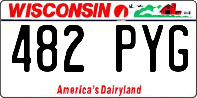 WI license plate 482PYG