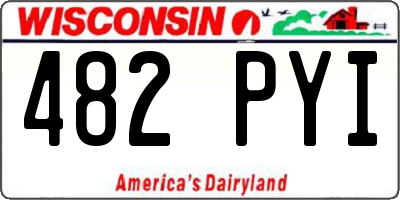 WI license plate 482PYI