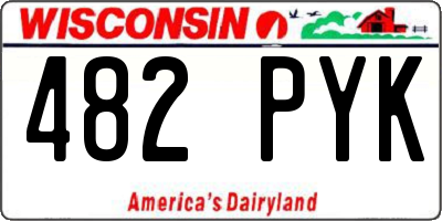 WI license plate 482PYK