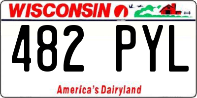 WI license plate 482PYL