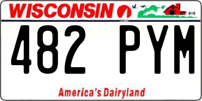 WI license plate 482PYM