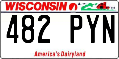 WI license plate 482PYN