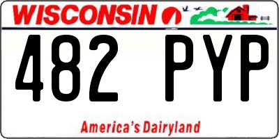 WI license plate 482PYP