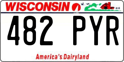WI license plate 482PYR