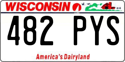 WI license plate 482PYS