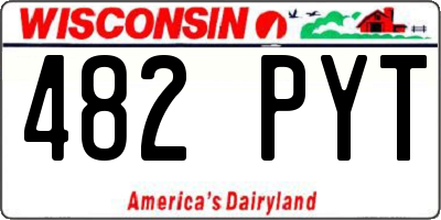 WI license plate 482PYT