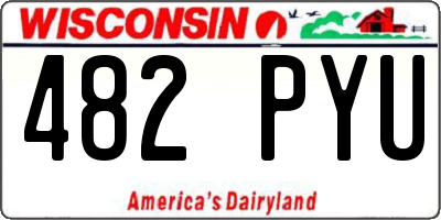 WI license plate 482PYU