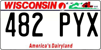 WI license plate 482PYX