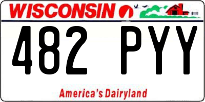 WI license plate 482PYY