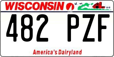 WI license plate 482PZF