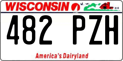 WI license plate 482PZH