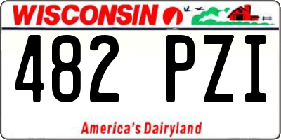 WI license plate 482PZI