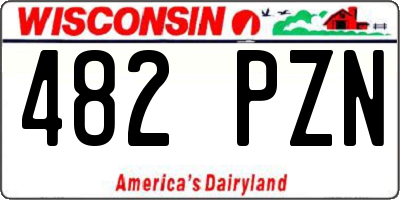 WI license plate 482PZN