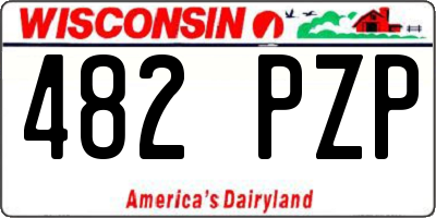 WI license plate 482PZP