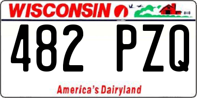 WI license plate 482PZQ