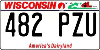 WI license plate 482PZU
