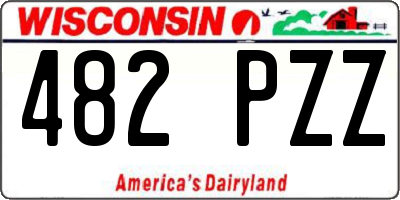 WI license plate 482PZZ