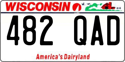 WI license plate 482QAD