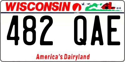 WI license plate 482QAE