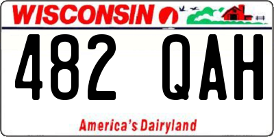 WI license plate 482QAH