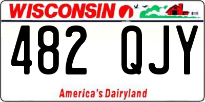 WI license plate 482QJY