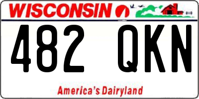 WI license plate 482QKN