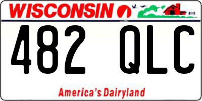WI license plate 482QLC