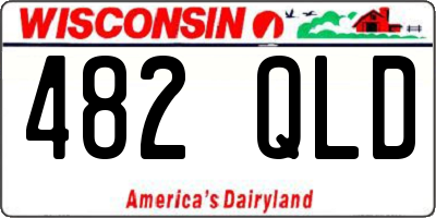 WI license plate 482QLD
