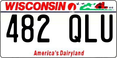 WI license plate 482QLU