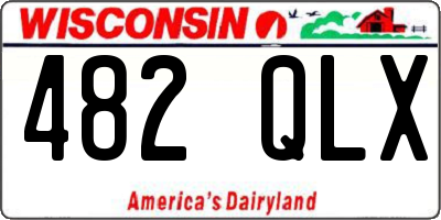 WI license plate 482QLX