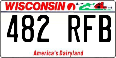 WI license plate 482RFB