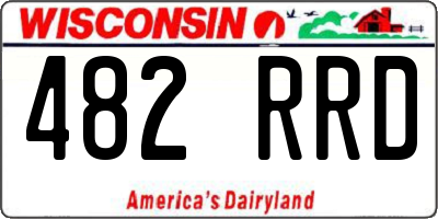 WI license plate 482RRD