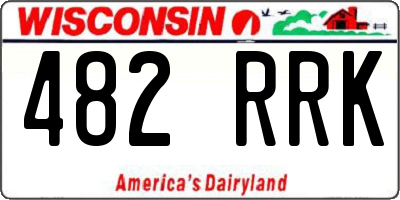 WI license plate 482RRK