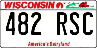 WI license plate 482RSC