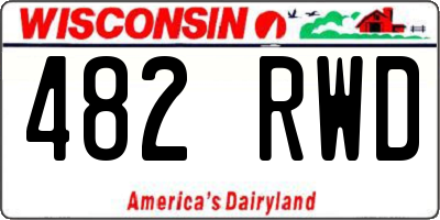 WI license plate 482RWD