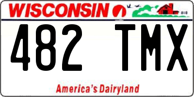 WI license plate 482TMX