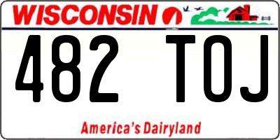 WI license plate 482TOJ