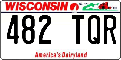 WI license plate 482TQR