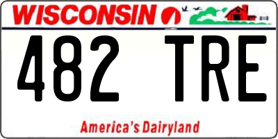 WI license plate 482TRE