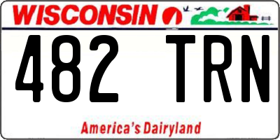 WI license plate 482TRN