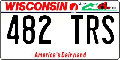 WI license plate 482TRS