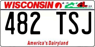 WI license plate 482TSJ