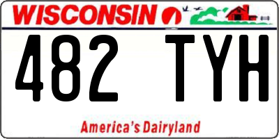 WI license plate 482TYH