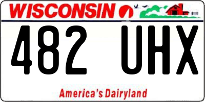 WI license plate 482UHX