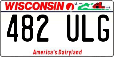 WI license plate 482ULG