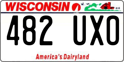 WI license plate 482UXO