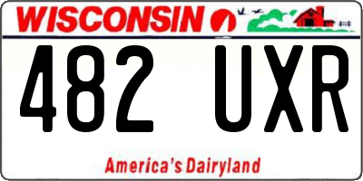 WI license plate 482UXR