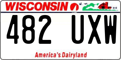 WI license plate 482UXW